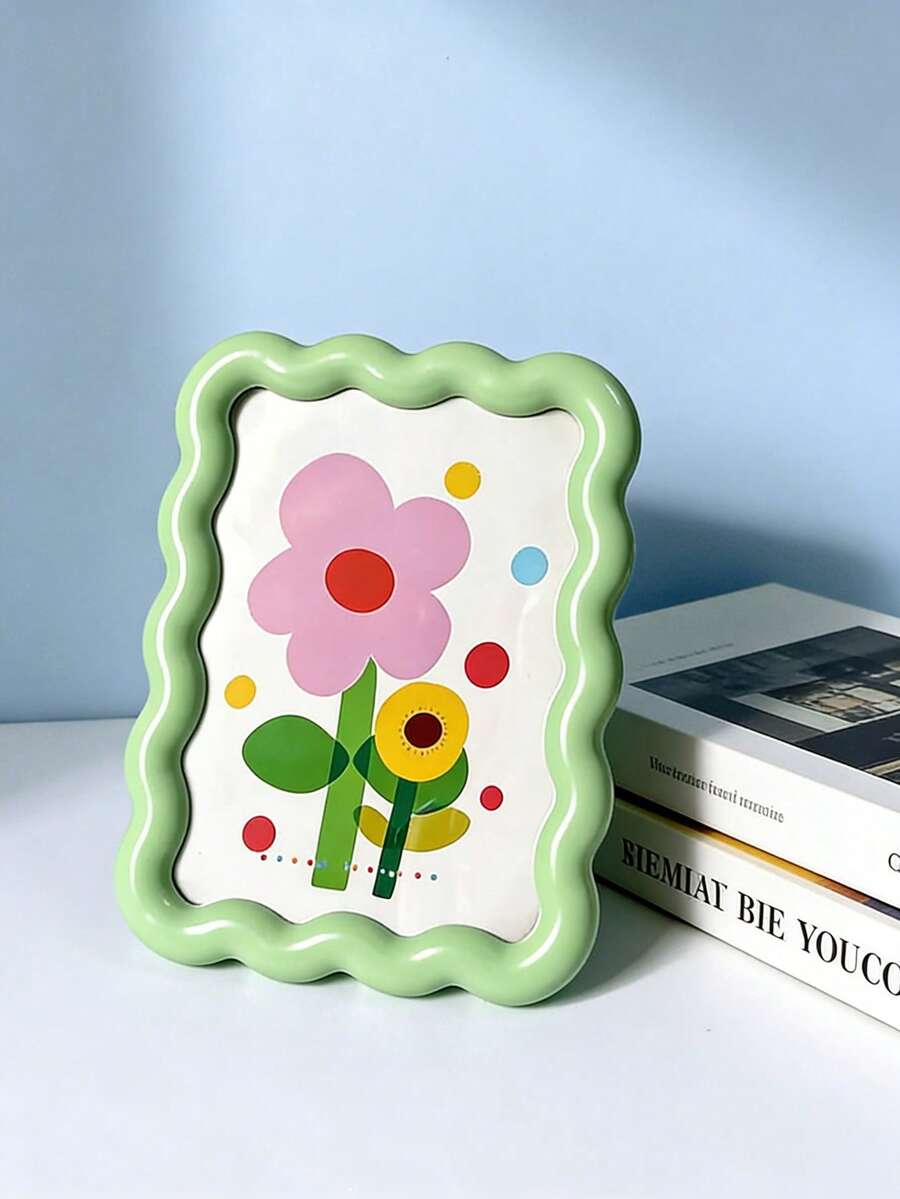 彩色可爱脚印相框 - 粉色和金色/黄色亚克力桌面相框，适用于照片、装饰、婚礼、生日等场合 - 经久耐用