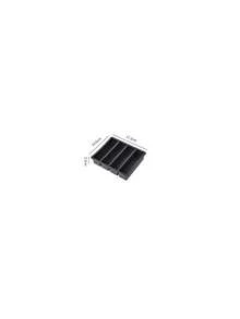 4-Cavity Rectangular Ice Cube Tray, Silicone Ice Block Mold, Commercial Bar Cocktail Ice Maker - Black - View 7