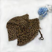 Sombrero de cubo con cordón ajustable y estampado de leopardo, de material de poliéster transpirable, adecuado para viajes y uso diario - Multicolor - Ver 3