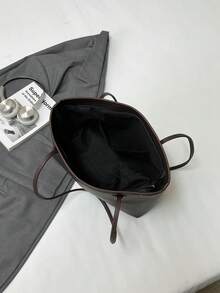 Large Capacity Tote Bag, New Versatile Commuter Bag, Shoulder & Crossbody Bag, New Handbag - Multicolor - View 6