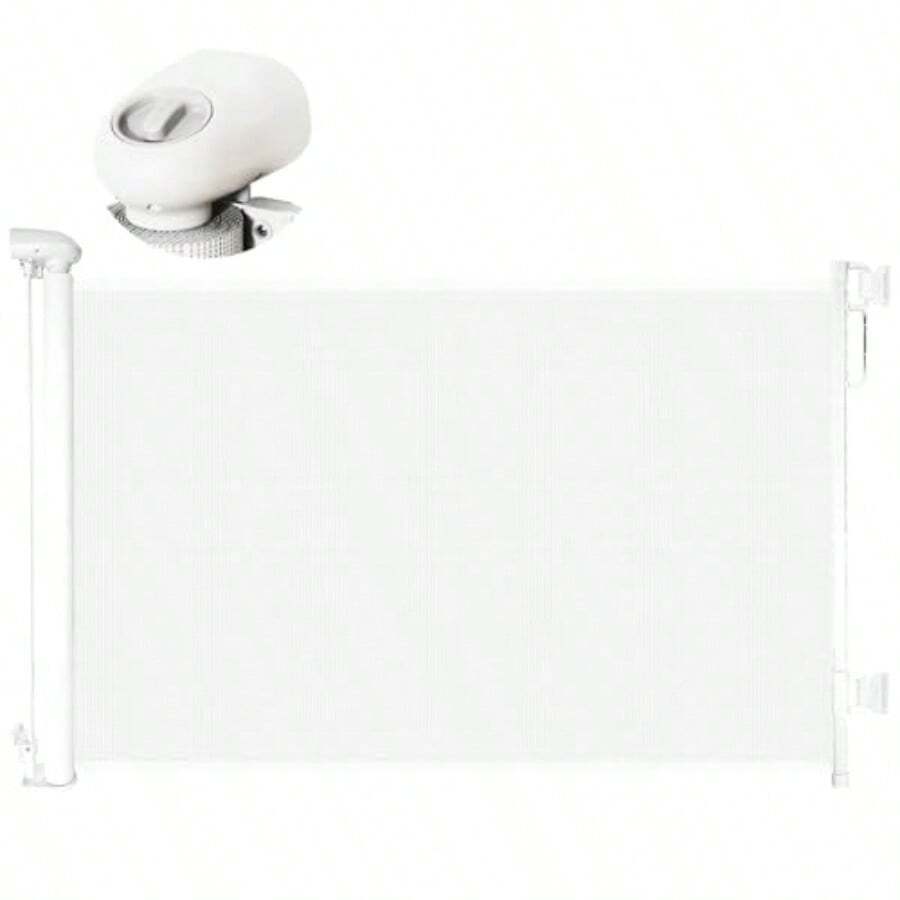 Puerta De - 500 * 86CM Puerta para Perros RetráctilPuerta De De Malla para Perros Y Mascotas para Escaleras Cocina Pasillo Interior Y Exterior-Blanco - Blanco - Ver 1