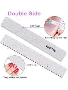 Bộ 50 dũa móng tay chuyên nghiệp, độ nhám 180/100, dũa móng tay tự nhiên, hai mặt có thể rửa sạch, bề mặt mịn, thích hợp sử dụng tại nhà và salon. - Nhiều màu - Xem 3