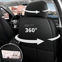 [General Pu Leather Car Seat Cover Skin Friendly Anti-Wrinkle Full Model Fit] Fashion Sports Wind Design Car /SUV/ Pickup General High-End Gift Seat Cover Waterproof, Non-Slip Easy Installation - Multicolor - View 8