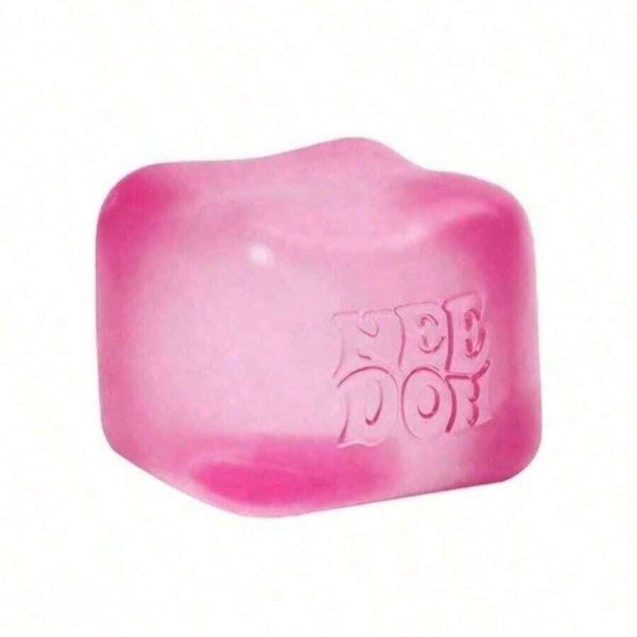 1pcs Stress Relief Cube - A Handheld Desktop Toy, Effectively Relieves Anxiety.Made Of Super Resilient Squeezable Material, Maintains Cubic Shape.Perfect For Classroom Rewards, Party Favors, And Holiday Gifts! - 1PC粉紅色 - 查看 1