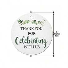 100 piezas Etiquetas de regalo con forma de hoja, Etiquetas personalizadas de agradecimiento para recuerdos de boda, Decoración de empaque de regalo DIY - Tarjeta de Acción de Gracias - Ver 6