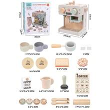 1 Set Wooden Children's Coffee Maker Toy, Kids Pretend Play Kitchen Toy, Educational Cognitive Role-Playing Game, Children's Gift - Multicolor - View 3