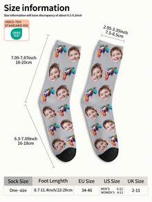 1 Đôi tất in hình mặt theo yêu cầu, tất in ảnh theo yêu cầu, tất in cá nhân hóa, tất in hình mặt hài hước, tất in họa tiết theo yêu cầu, in bất kỳ hình mặt nào lên tất, quà tặng kỷ niệm, quà tặng ngày Valentine, quà sinh nhật độc đáo, đồ sưu tầm cá nhân hóa. - Nhiều màu - Xem 8