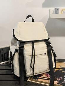 New Minimalist Unisex Casual Backpack, Large Capacity, Retro Japanese Harajuku Style Multi-Function Bag - Multicolor - View 12