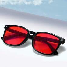 Unisex - Improves Sleep - Prevents Visual Fatigue - Suitable For Computer Screens And Games - Black Frame Red Film - View 6