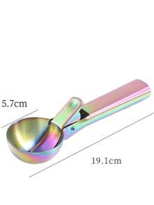 Muỗng múc kem bằng thép không gỉ có thể tùy chỉnh, muỗng múc kem đa năng, dụng cụ múc dưa hấu/trái cây, muỗng tráng miệng dùng cho khách sạn và tiệc buffet - màu đen - Xem 10