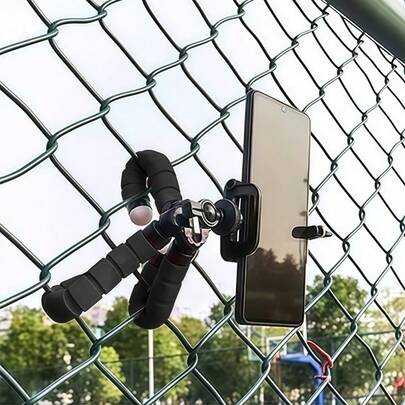 1/2pcs Flexible Octopus Tripod, Mini Phone & Camera Stand With Sponge Handle, 360° Rotatable Octopus Mount For Photography & Videography, Portable & Adjustable Tripod With Universal Clip