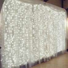 600/300/200/100 LED Curtain Lights, Without Remote Control, Fairy Tale Lights, 8 Curtain Light Modes, Battery Powered, Suitable For Christmas, Halloween, Bedroom, Window, Wedding, Party, Background Decor - Battery Box Curtain Light - View 25
