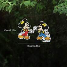 5 miếng miếng vải thêu Mickey Mouse, miếng thêu Mickey, quà tặng tiệc Disney, miếng thêu hoạt hình Mickey dễ thương, miếng vải thêu Mickey, miếng vải thêu Minnie, miếng vải may quần áo, miếng vải, phụ kiện may vá miếng vải DIY, ủi/may, phù hợp cho ba lô, quần áo, giày, mũ, rèm, ốp điện thoại, v.v., DIY thủ công, trang trí ứng dụng thêu hoạt hình - Nhiều màu - Xem 6
