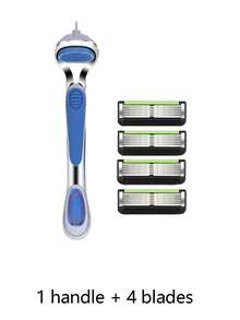 Bộ dao cạo an toàn cầm tay dành cho nam giới, 6 lớp lưỡi dao thay thế bằng thép không gỉ, thích hợp sử dụng cả khô và ướt, cạo mượt mà. - dao cạo an toàn - Xem 12