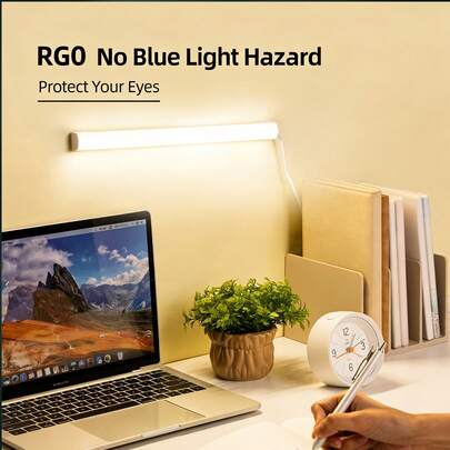 DELI Đèn từ tính cắm trực tiếp USB, điều chỉnh độ sáng 3 cấp, đạt chuẩn RGO không gây hại ánh sáng xanh, bảo vệ mắt, đèn đọc sách cạnh giường ngủ ký túc xá, đèn chiếu sáng màn hình máy tính, đèn ngủ bảo vệ mắt.
