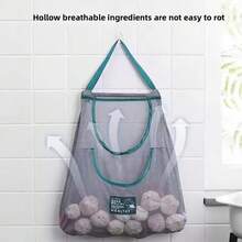 Organizadores de cocina Bolsa de malla reutilizable Bolsa de almacenamiento colgante montada en la pared Red para frutas y verduras Accesorios de cocina - Ver 5