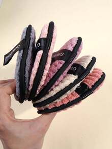 5pcs Soft Skin-Friendly Makeup Remover Sponges, Cleaning Tools, Portable Travel - Pink - View 2