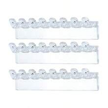 3/6pcs Acrylic Wall Mounted Jewelry Organizer Hooks - Durable Polished Plastic Multi-Function Hook Design For Necklaces, Earrings, Rings And Bracelets - Space-Saving Storage Solution For Bathroom And Bedroom, Hanging Jewelry Holder, Minimalist Decor, Sturdy Structure, Essential For Small Space Living - Multicolor - View 13