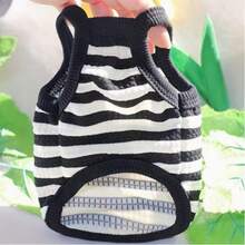 1pc Spring/Summer New Pet Dog Clothes, Striped Vest For Teddy Bear & Small/Medium Dogs - Black - View 10