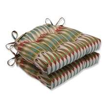 Pillow Perfect Acela Adobe Reversible Chair Pad Set of 2 - Multicolor - Ver 1