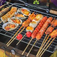 Barbacoa de carbón portátil y plegable tipo maleta con soporte y juego de cubiertos, barbacoa compacta para exteriores, ideal para acampar y hacer picnics. - A - Ver 9