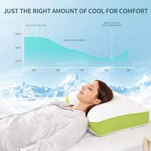 Luxury Hotel Cooling Pillow for SleepingMedium Firm Shredded Memory Foam Pillows Queen Size Set of 2 with Zipper Adjustable Supportive - Blanco - Ver 5