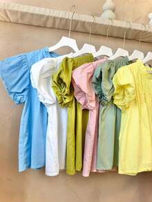 Hermiss Women's Plain Long-Sleeved Blouse With Ruffle Detail. One Size Fits Sizes 36-42. New Autumn/Winter Collection. Estimated Delivery 1-3 Business Days (Mainland Spain). - 黃色 - 查看 7