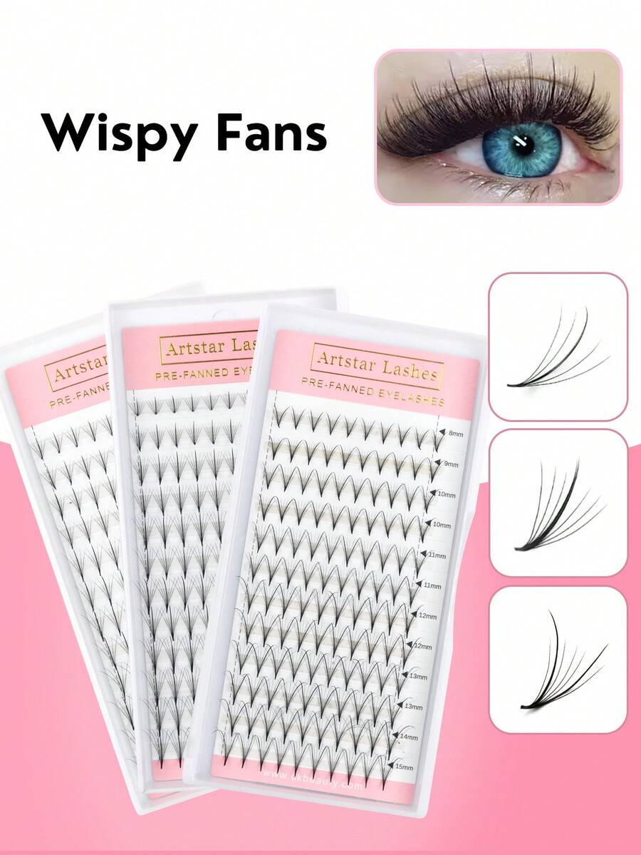 120pcs Handmade 5D/7D Black Soft & Long False Eyelashes