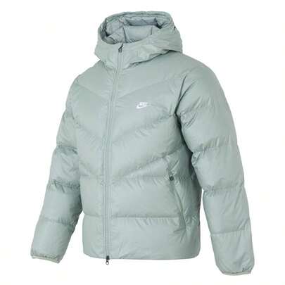 Nike 男士连帽羽绒服，M NK WINDRUNNER STMNT DWN JKT，休闲舒适户外运动夹克