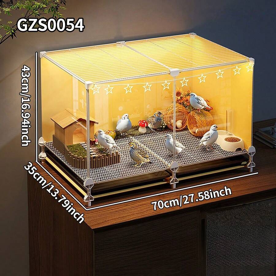 可拆卸互锁式小型室内宠物笼,带拉出式托盘,适用于迷你兔、龙猫、幼鸽和仓鼠。 - 拼接款 - 查看 1
