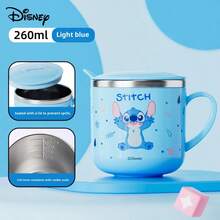 Disney Children's Water Cup, Household Toddler Anti-Drop Milk Cup, Preschool Stainless Steel Cup With Scale - Multicolor - View 15