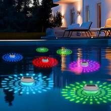 Solar Floating Pool Light, LED Auto On At Night Auto Off In Daytime, RGB Color Changing Pond Light, Water Floating Light, Spa Light, Fountain Light, Fish Tank Light, Water Feature Light, Hanging Tree Light, Party Projection Atmosphere Light - Multicolor - View 5