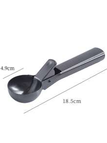 Muỗng múc kem bằng thép không gỉ có thể tùy chỉnh, muỗng múc kem đa năng, dụng cụ múc dưa hấu/trái cây, muỗng tráng miệng dùng cho khách sạn và tiệc buffet - màu đen - Xem 11