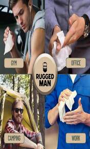 BLKSMITH Refined Man Body Wipes For Men - Cold Shower Face And Body Wipes For Men With Sandalwood, Citrus Mint, Cedarwood &Amp; Eucalyptus - Refreshing Mens Cleansing Wipe - 120 Count (4 X 30 Pack) - ColorE - 查看 9