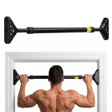 Klimmzugstange Türrahmen Ohne Bohren – Verstellbares Türreck 75–94 cm, Pull Up Bar bis 200 kg mit 360° Zahnradschloss & Anti-Rutsch PVC Pads für Home Gym - Schwarz - Übersicht 3
