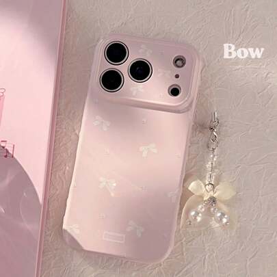 Ốp điện thoại Kavenfort kiểu công chúa đính nơ ngọc trai giả, tương thích với iPhone 17, 17 Pro Max, 16, 15 inch. Ốp phủ toàn màn hình, chất liệu mềm mại, kiểu dáng cổ tích, đẹp, ngọt ngào, nữ tính, họa tiết hình học, phong cách Hàn Quốc, tươi trẻ, phong cách nữ tính nhẹ nhàng, phong cách .