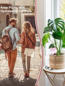 1 pieza Globo de riego lento automático para plantas, Sistema de riego lento de 17.5 oz, Bulbo de riego para plantas, Pico de riego automático, Herramienta de riego automático para interior y exterior, Adecuado para suculentas y flores frescas, Decoración de riego automático - Múltiples estilos - Ver 10