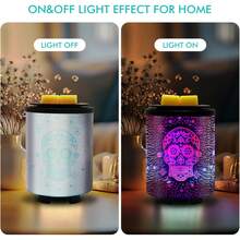 1/2pcs Glass Melted Wax Lamp With 7 Colors LED Color Changing Lamp Candle Lamp Aromatherapy Lamp, Suitable For A Variety Of Room Decorations, Holiday Gifts For Thanksgiving, Halloween, Christmas And Other Holidays, Bulb Not Included - 1PC - View 2