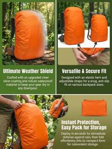Cubierta de lluvia para mochila de senderismo al aire libre, Cubierta impermeable unisex para mochila de ciclismo, Cubierta impermeable para mochila escolar - Funda para lluvia - Ver 10