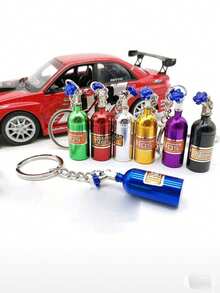 1pc/5pcs/7pcs New Modified Car Keychain Modified Car NOS Nitrous Bottle Keychain NOS Decorative Bottle Keychain - Multicolor - View 9
