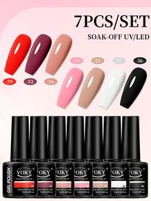 VOKY 7pcs Colorful Gel Nail Polish Set - Vibrant Colors, All Season Use, Perfect Choice For Hand And Foot Nail Care, Gel Nail Polish - Multicolor - View 15