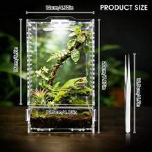 Reptile Habitat Terrarium Breeding Box Acrylic Case Nano Arboreal Tarantula Enclosure Spider Scorpion Bearded Dragon Habitat - Small - View 8