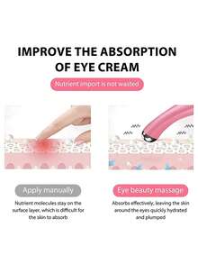 AXH 电池供电眼部按摩笔，小巧便携，面部及眼部护理，电池驱动，轻巧易携 - 白色 - 查看 8