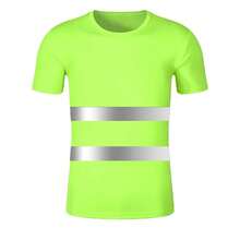 反光T恤、速干运动服、吸汗速干T恤、反光背心、反光背心 - 綠色 - 查看 7