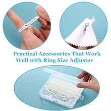 KLONKEE 4/8/12/15pcs Ring Adjuster Set, 2 Styles, 12 Sizes, Ring Sizer, Ring Guard, Ring Mandrel, Polishing Cloth Ring Sizer, Jewelry Making Tools - Ring Adjustment Tool - View 5