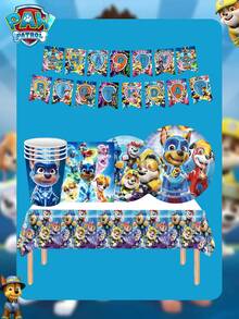 Set de vaisselle pour fête d'anniversaire, cadeaux de fête, décorations de fête de restaurant, vaisselle thématique pour repas de groupe - Multicolore - Voir 1