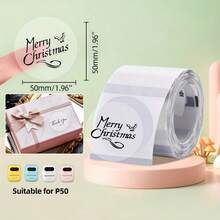 Transparent Round/Square Thermal Label Paper, Specifications: Round 50*50Mm (150 Sheets Per Roll), 40*30Mm (230 Sheets Per Roll), Transparent Unprinted Stickers - View 4