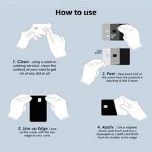 4张彩色信用卡贴膜，防水防刮，个性化装饰保护贴，适用于信用卡/借记卡/交通卡 - 查看 10