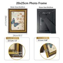 Moldura vintage estilo europeu, design barroco retrô, pode ser colocada sobre a mesa ou pendurada na parede, tamanhos 4x6, 5x7 e 8x10, decoração antiga para casa, decoração de Natal, presente de casamento, decoração clássica elegante, moldura de galeria vintage, exibição de fotos com charme rústico - Ouro Antigo - Ver 11