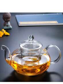 High Borosilicate Glass Teapot Set, Heat Resistant Glass Flower Tea Pot With Filter, Gongfu Tea Set Back To School - Multicolor - View 7